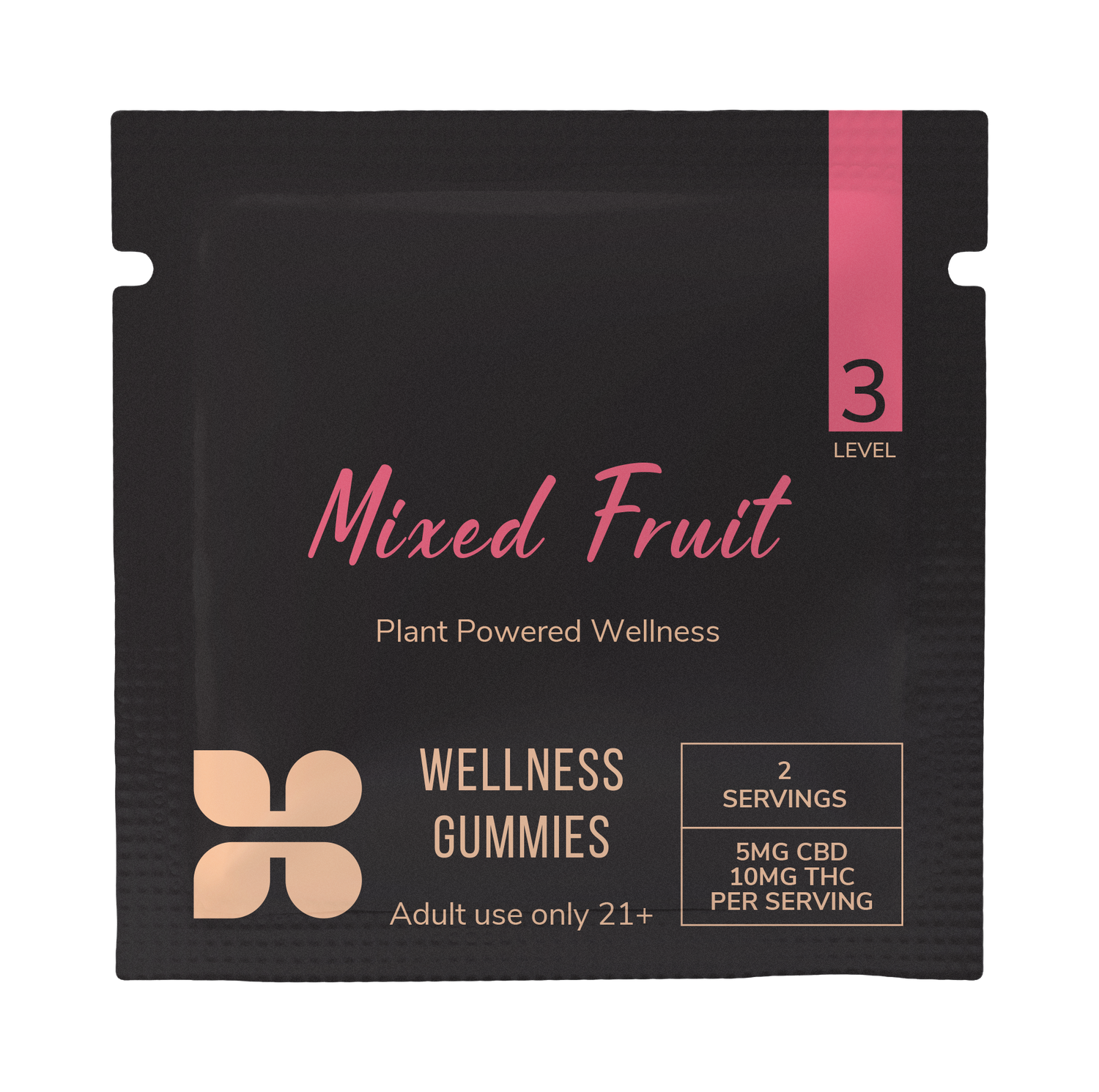 CBD Gummies Mixed Fruit Sample Pack – 2 Servings, 5mg CBD and 10mg THC Per Serving – Wellness Exploration – Plant Powered Wellness – Adult Use 21+ – Honey Bloom