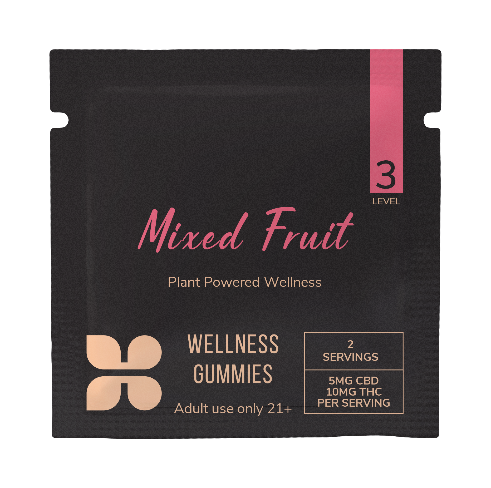 CBD Gummies Mixed Fruit Sample Pack – 2 Servings, 5mg CBD and 10mg THC Per Serving – Wellness Exploration – Plant Powered Wellness – Adult Use 21+ – Honey Bloom