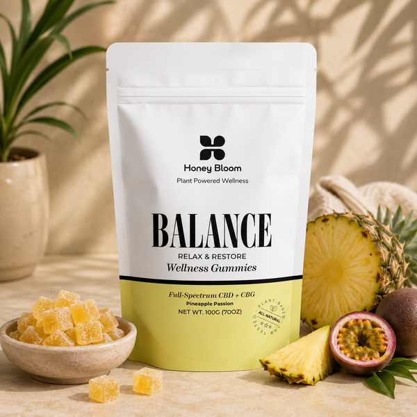Balance Gummies | 10mg CBD + 15mg CBG THC-Free Gummies – Honey Bloom