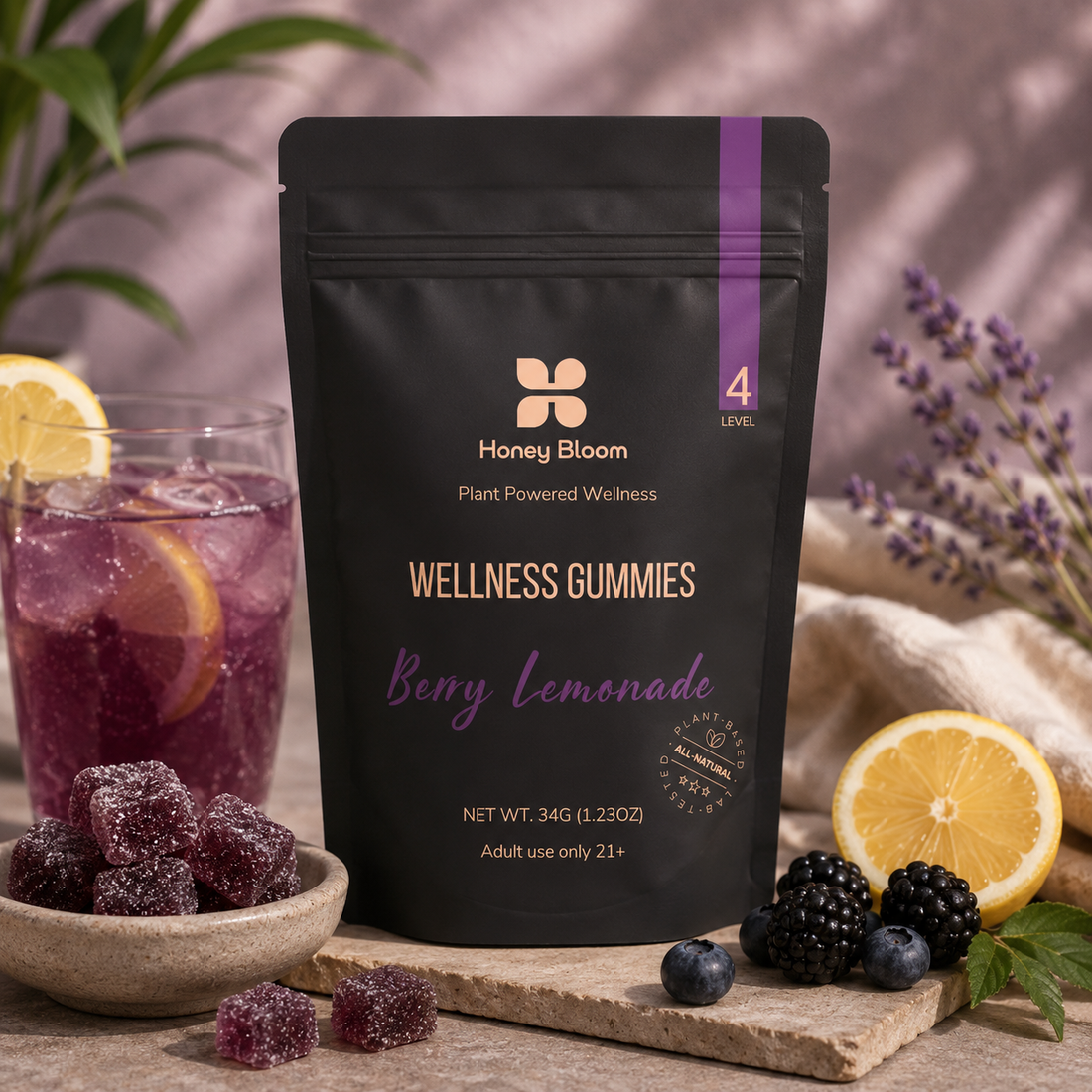 Level 4 Gummies | 10mg THC + 5mg CBD | Strong Effect | Deep Unwind | Elevated