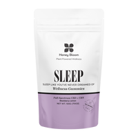 Natural Sleep Gummies: CBD+CBN. Front packet