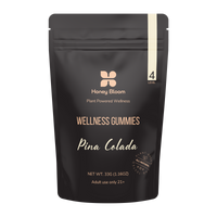 Front Packaging for 'Wellness Gummies' with Full-Spectrum, Pina Colada Level 4